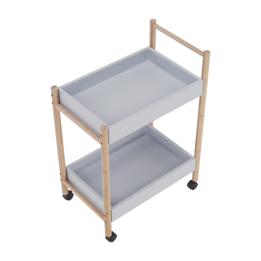 Carucior servire gri natur Seryl 58x36x80 cm 