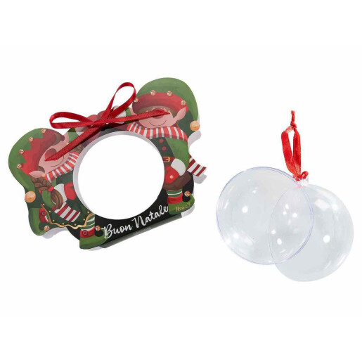 Set 20 sfere plastic, cutie Craciun cm 16 x 8 x 11,5 H