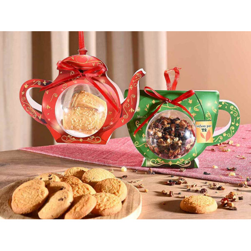 Set 20 sfere plastic, cutie Craciun cm 17,5 x 8 x 13 H