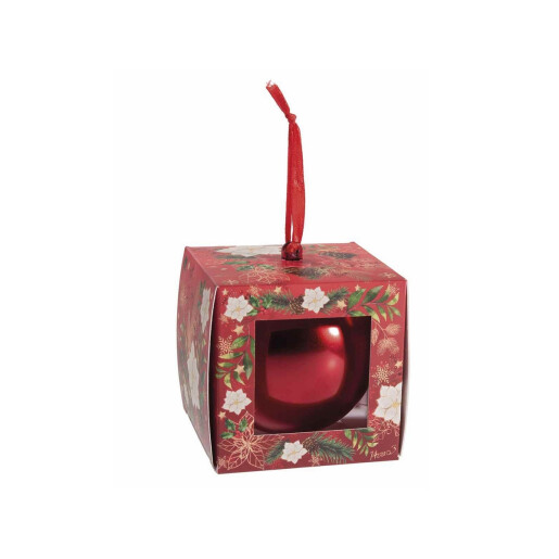 Set 20 sfere plastic, cutie Craciun cm 8 x 8 x 8 H