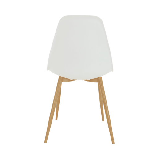 Scaun plastic alb metal natur Sintia 46x84,5x53 cm