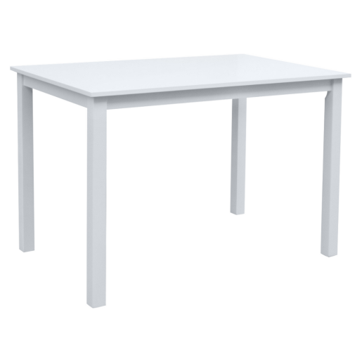 Set masa, 4 scaune mdf alb textil gri Somin 110,5x70,5x76 cm, 40,6x45x84,6 cm