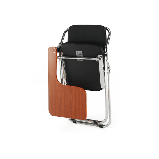 Scaun conferinta cu masuta negru natur Soner 51x85x84 cm 