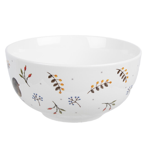 Set 6 boluri portelan Bird 14x7 cm, 500 ml