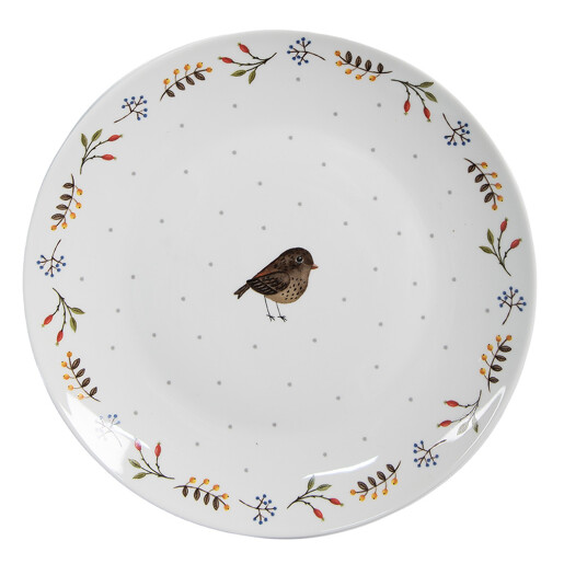 Set 6 farfurii ceramica Bird 20x2 cm