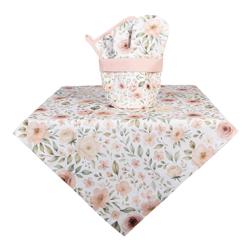 Fata masa bumbac multicolor Flowers JH 100x100 cm