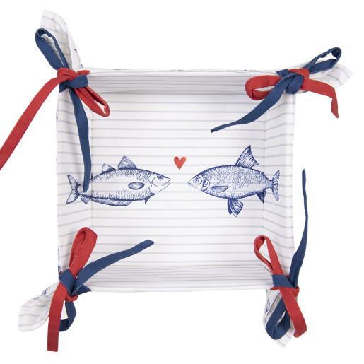 Cos paine bumbac multicolor Pestisori 35x35x8 cm