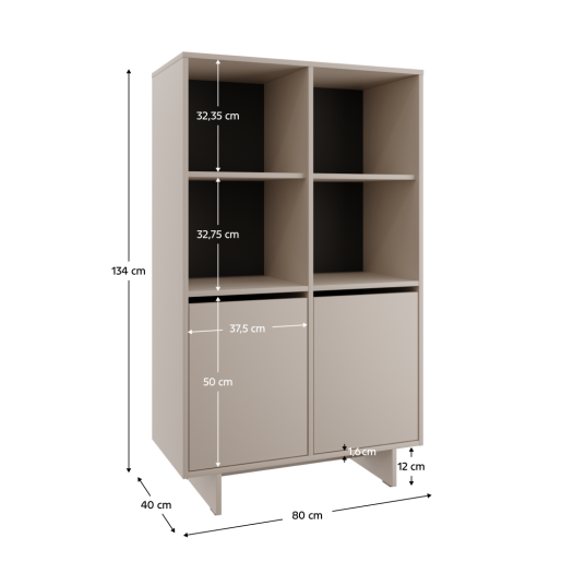 Comoda DTD casmir Stando 80x40x134 cm