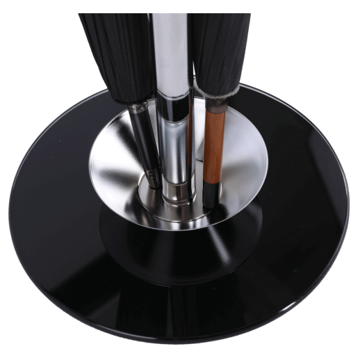 Suport umbrele crom sticla neagra Oldo 26x26x60 cm