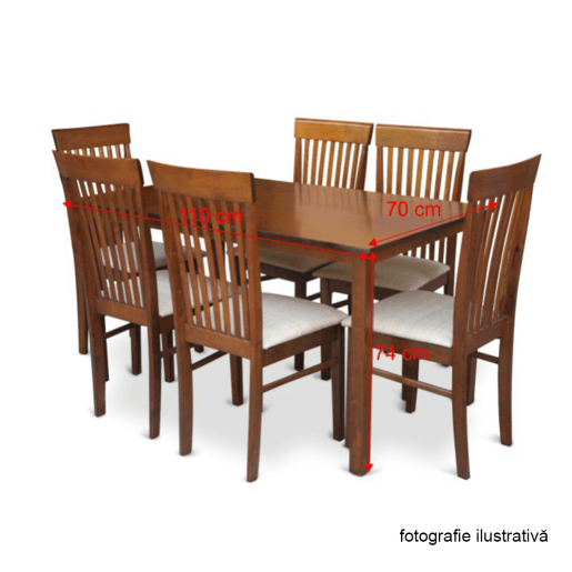 Masa din mdf maro nuc Astro 110x70x74 cm 