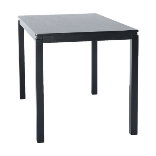 Set masa si 4 scaune negre piele eco alba  Venis 110x70x74 cm, 44x48x90 cm