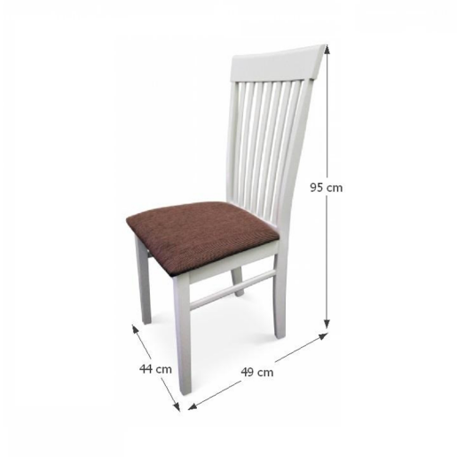 Scaun alb maro Astro 44x49x95 cm