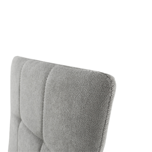 Scaun tapiterie textil gri picioare metal Adora 42x50.5x99 cm