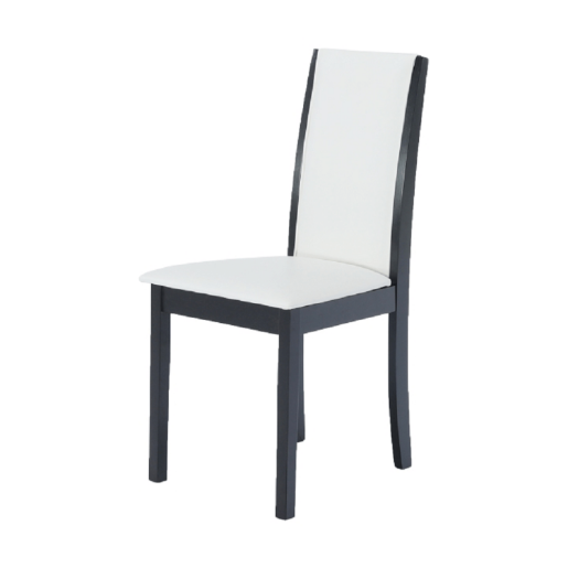 Scaun wenge piele ecologica alb Venis 44x48x90 cm