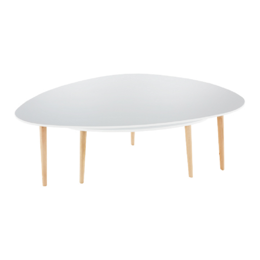 Set 2 masute mdf alb fag natur Folko 116x66x45 cm, 75x43x39 cm