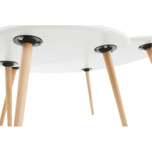 Set 2 masute mdf alb fag natur Folko 116x66x45 cm, 75x43x39 cm