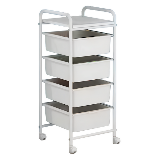 Raft pardoseala mobil fier mdf plastic alb Sufik 33x42x74 cm