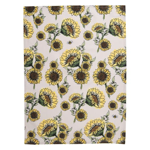 Set 3 prosoape bucatarie bumbac Floarea Soarelui 50x70 cm