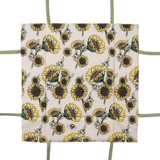 Cos paine bumbac multicolor Floarea Soarelui 35x35x8 cm