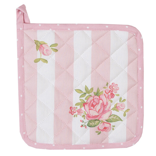 Set 2 servete termice bumbac roz verde 20x20 cm