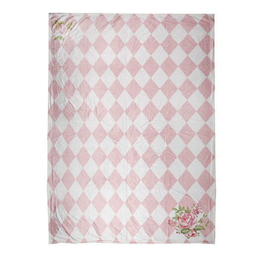Patura textil alb roz verde 130x170 cm