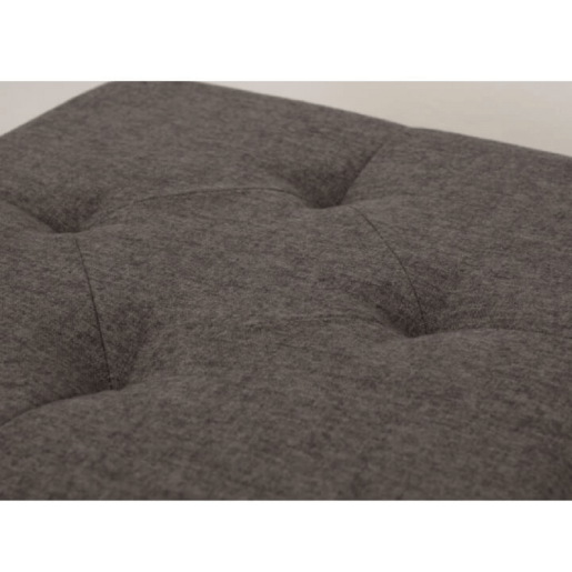 Taburet cu sertar tapiterie textil gri Sulot 42x42x43 cm