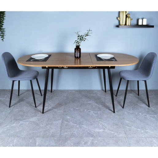Masa dining extensibila stejar neagra Tameron 150-190x80x75 cm
