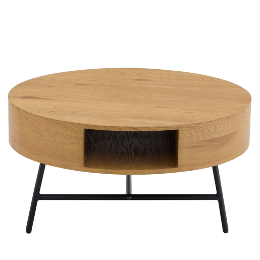 Masuta stejar negru Tarmon 80x42 cm