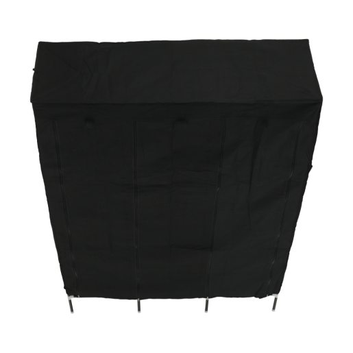 Organizator de garderoba textil metal negru Taron 133x45x175 cm