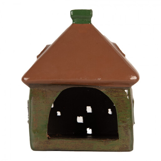 Candela Craciun Casuta ceramica multicolora 12x9x14 cm