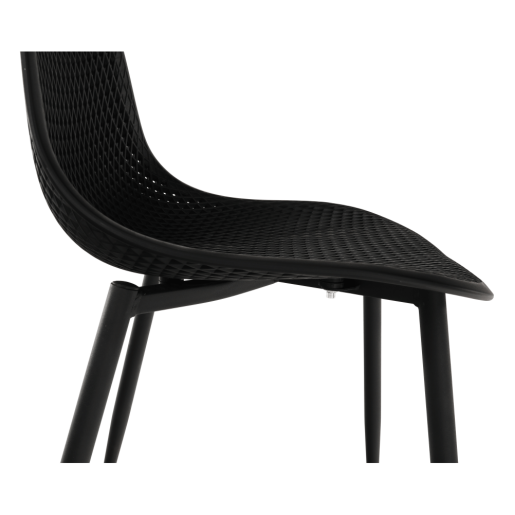 Scaun negru Tegra 37x53x86 cm
