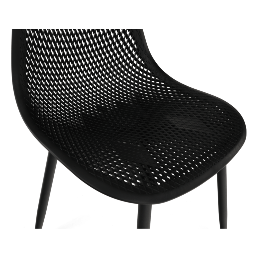 Scaun negru Tegra 37x53x86 cm