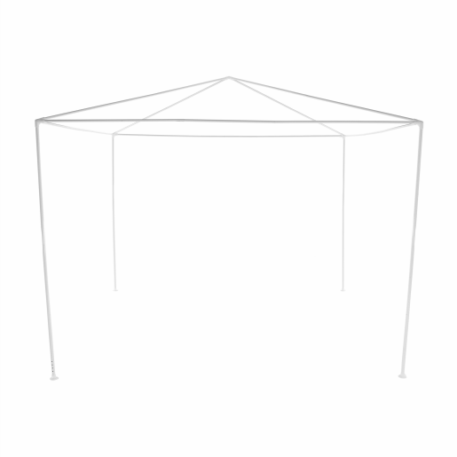 Cort de gradina din polietilena si cadru otel alb TEKNO 300x300x245 cm