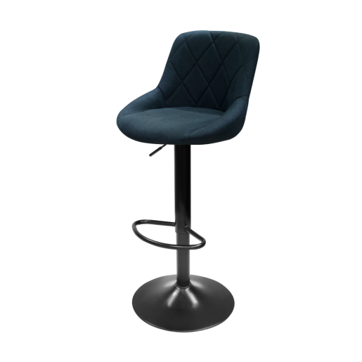 Scaun bar piele textil metal negru Terkan 40x43x86-106 cm