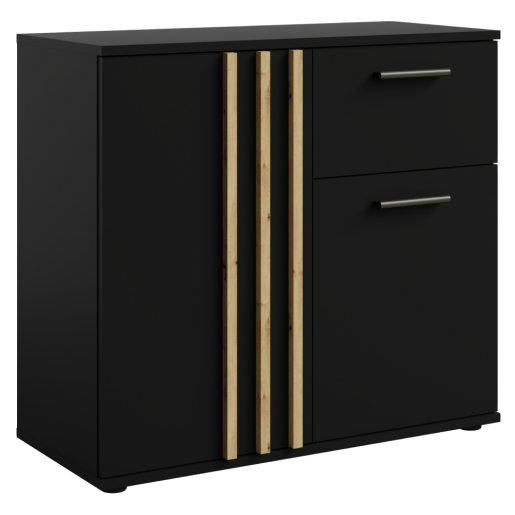 Comoda DTD negru stejar artisan Tolis 80x35x73 cm