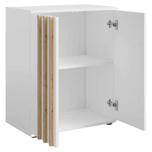 Comoda DTD alb stejar artisan Tolis 60x35x73 cm