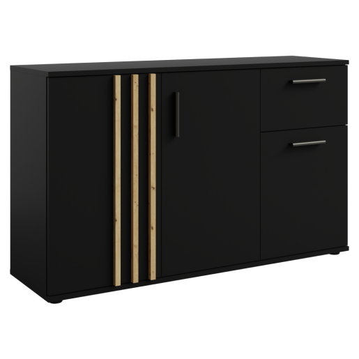 Comoda DTD negru stejar artisan Tolis 120x35x73 cm