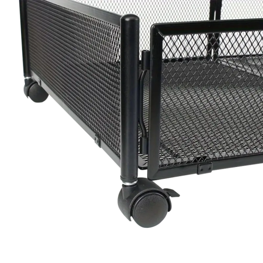 Cutie depozitare roti metal negru Tomko 60x40x16 cm
