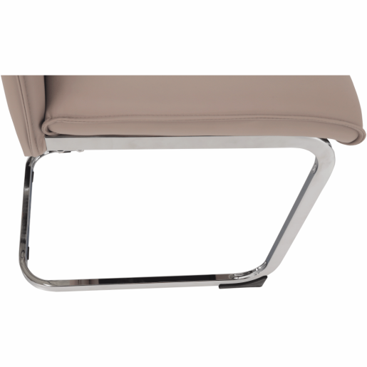 Scaun tapiterie piele ecologica gri maro Tosena 44x60.5x98 cm