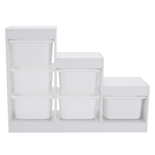 Raft, organizator DTD plastic alb Trinis 120,5x30x90 cm