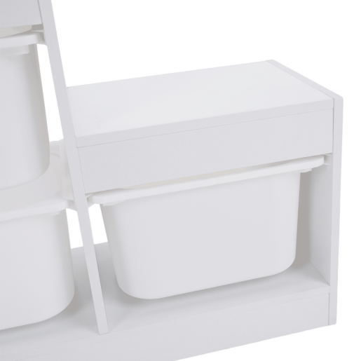 Raft, organizator DTD plastic alb Trinis 120,5x30x90 cm