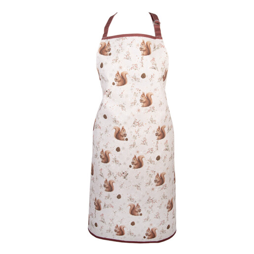 Sort bucatarie Veverite bumbac bej maro 70x85 cm