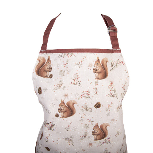 Sort bucatarie Veverite bumbac bej maro 70x85 cm