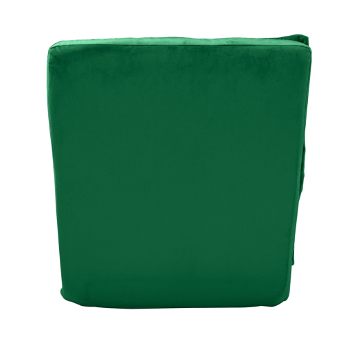 Fotoliu pliant pe podea tesatura de catifea verde Ulima 59x120x16 cm 