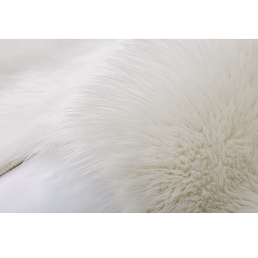 Covor blana artificiala alba Ebony 90x60 cm 