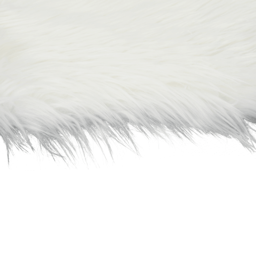 Covor blana artificiala alba Ebony 90x60 cm 