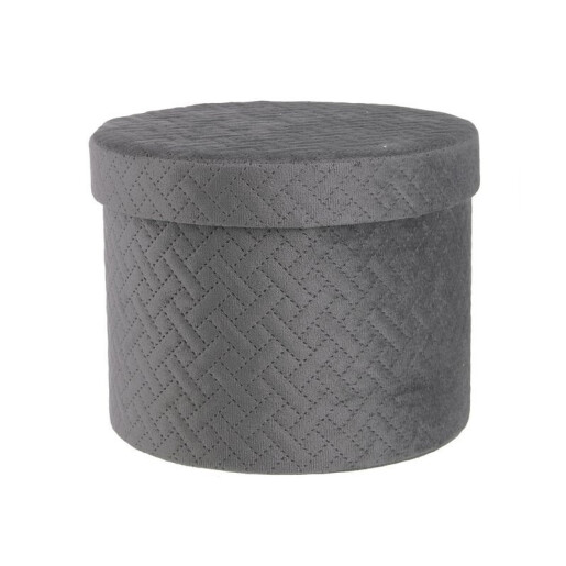 Cutie depozitare velur gri Averill 22x16 cm