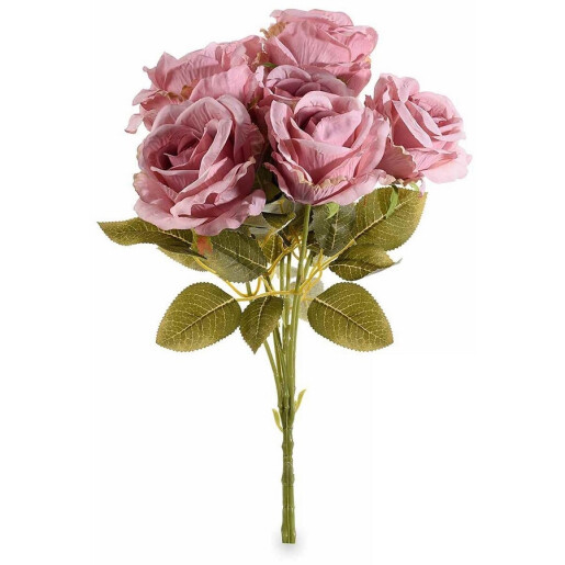 Buchet Trandafiri artificiali roz verzi 44 cm