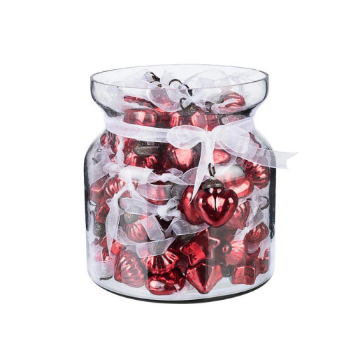 Set 100 ornamente brad rosii 5 cm