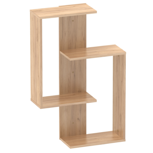 Polita suspendata stejar craft auriu Valpa 65x22x100 cm